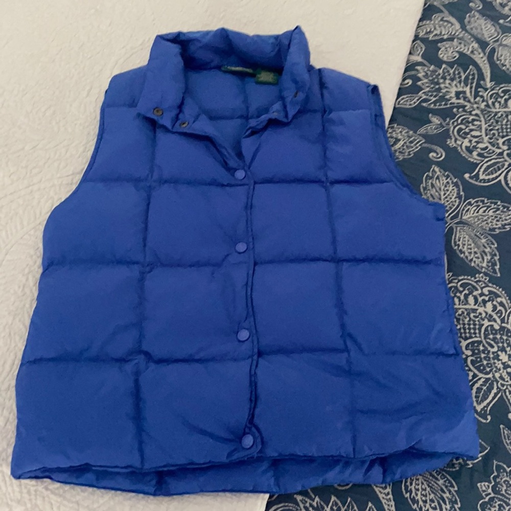 LANDSEND BLUE VEST SIZE MEDIUM